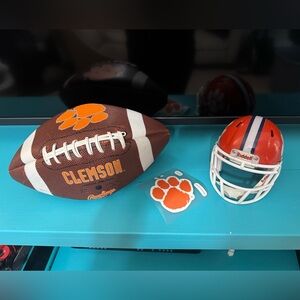 Rawlings Clemson football, Riddell mini Clemson helmet & decal sticker